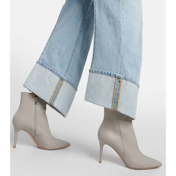 Gianvito Rossi Levy 85mm Ankle Boots in Shadow 37.5 - Picture 1 of 5
